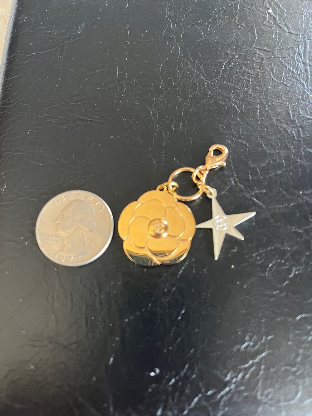 CHANEL Gold Camellia with Star Charm - Picture 2 of 3